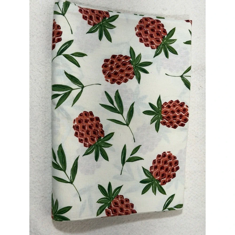 Pomegranate‎ Fruit Print Tablecloth 92x60 Cotton Green White Decorative